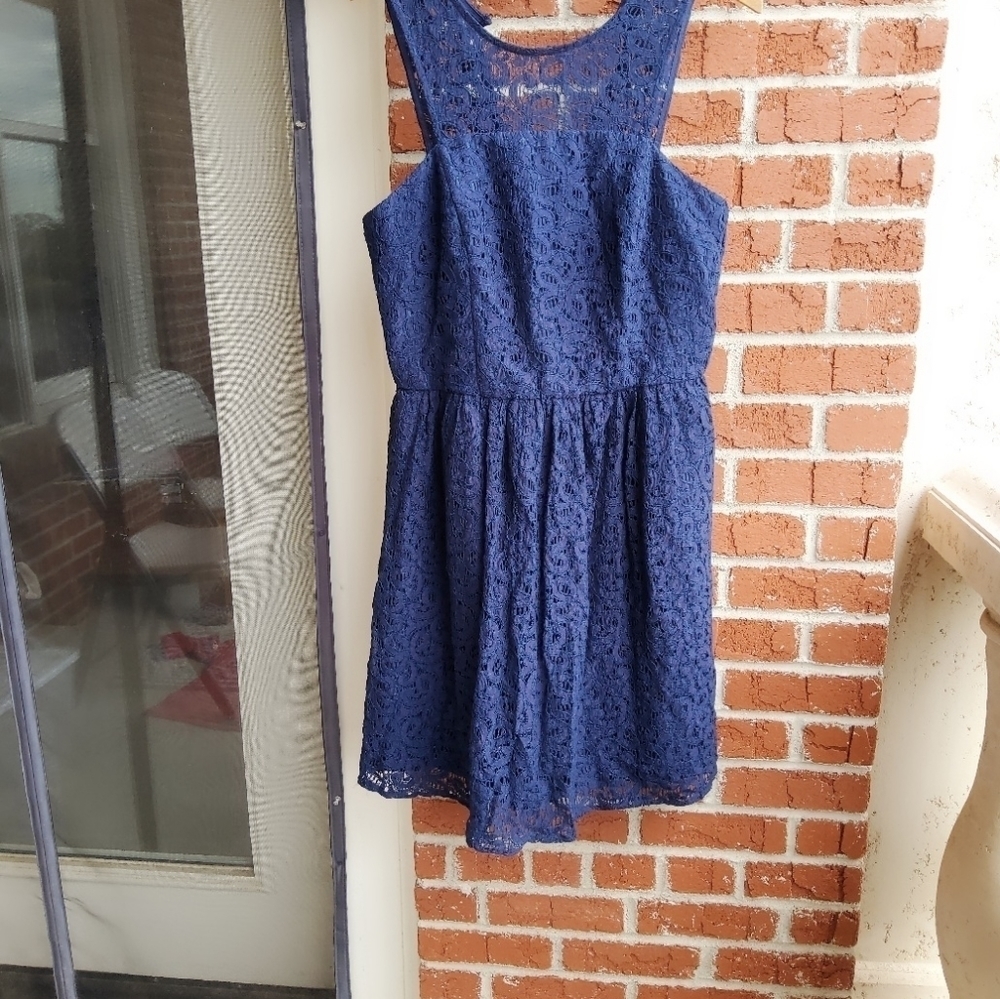 The Limited 💙💛💚💜 Sweet Navy Blue Lace Dress. Size 6. Excellent Condition.